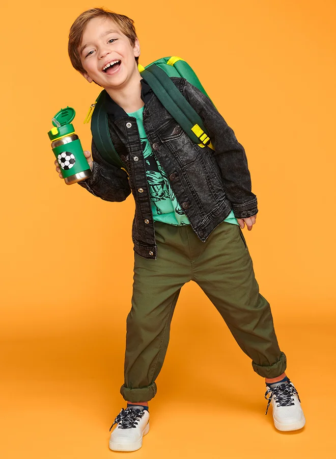 Skip Hop Spark Style SS Straw Bottle - Football