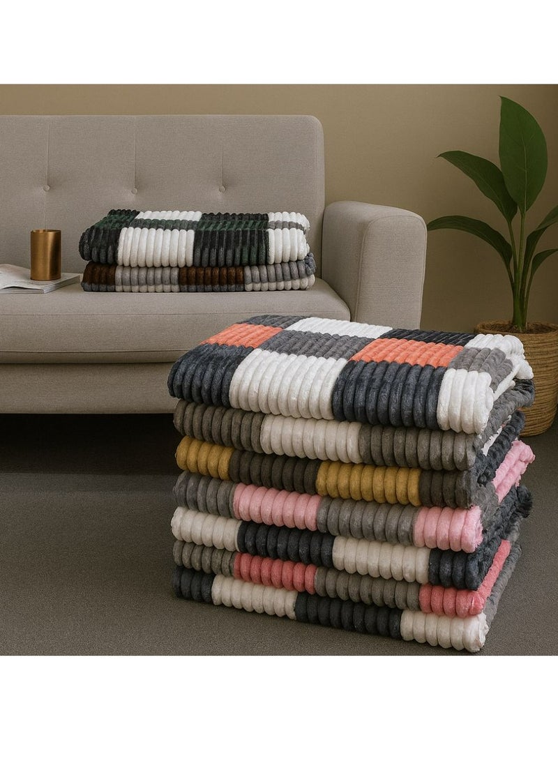 ستار لايف بطانية خفيفة الوزن 250 جرام لكل متر مربع بطانية مريحة متعددة الألوان 160*220 سم بطانية فائقة النعومة مفيدة لجميع المواسم للسرير والأريكة - Image 3