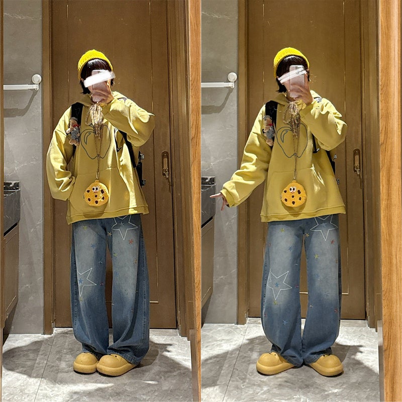 Unisex Classic Denim Jeans Loose Fit Daily Outdoor Wear - Image 4