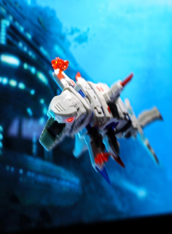 52TOYS BEASTBOX BB-17GW لعبة التحول العظيمة بيضاء، شخصية عمل، ألعاب تحويلية في شكل ميكا ومكعب، هدية مثالية لحفلات عيد الميلاد للمراهقين والبالغين، مستوحاة من القرش - Image 5