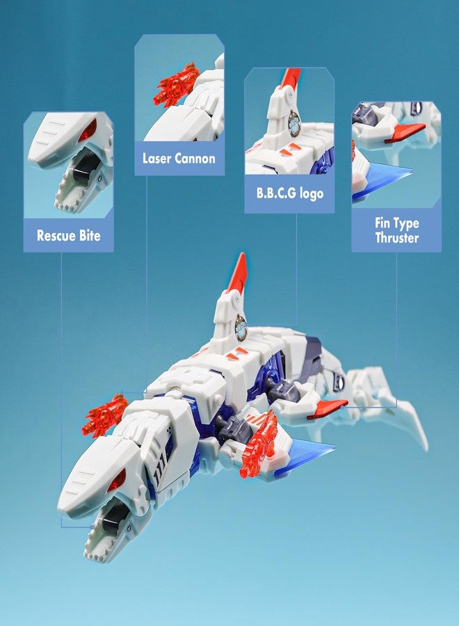52TOYS BEASTBOX BB-17GW لعبة التحول العظيمة بيضاء، شخصية عمل، ألعاب تحويلية في شكل ميكا ومكعب، هدية مثالية لحفلات عيد الميلاد للمراهقين والبالغين، مستوحاة من القرش - Image 2