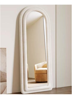 Arched Floor Mirror, 63"x24" Large Full-Length Mirror with Stand – Freestanding or Wall-Mounted Full Body Mirror, Flannel Frame, Elegant and Functional Home Decor for Bedroom, Living Room, Hallway, Dressing Room, 160x60cm – Modern, Stylish Wall Mirror (White) - pzsku/ZB3FBDB12527091C70AEFZ/45/_/1720700662/5bb39693-ff9b-41b4-9c55-47405647ce04