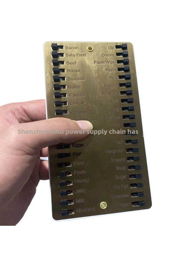 Metal Grocery List Shopping List Reusable Metal Durable Shopping Memory Board-Specifications:Basic Model