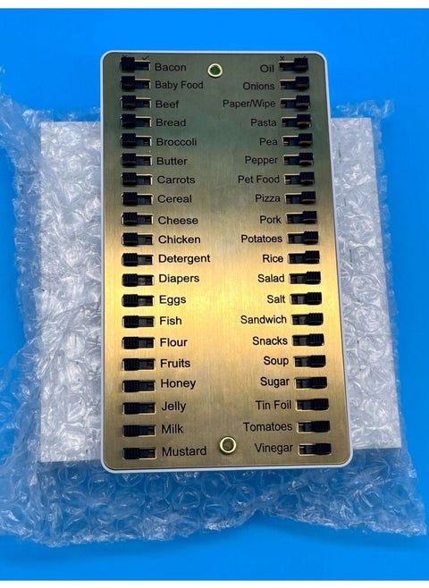 Metal Grocery List Shopping List Reusable Metal Durable Shopping Memory Board-Specifications:Basic Model