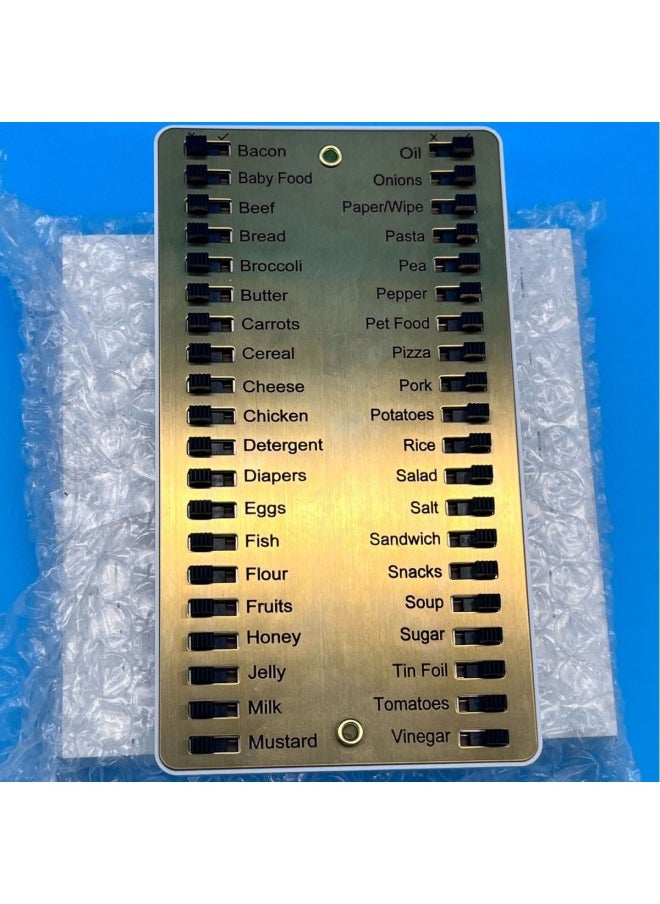 Metal Grocery List Shopping List Reusable Metal Durable Shopping Memory Board-Specifications:Basic Model