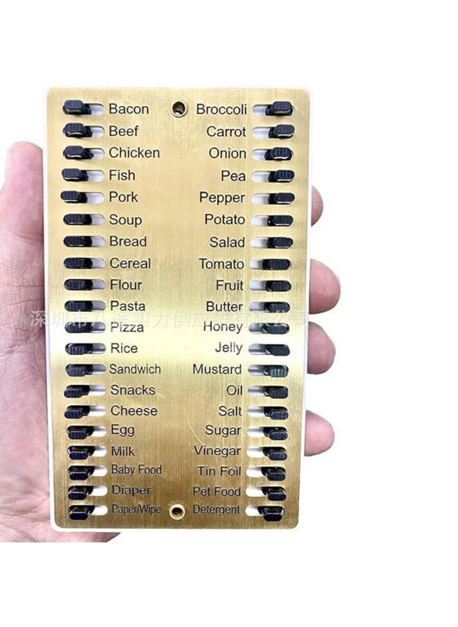 Metal Grocery List Shopping List Reusable Metal Durable Shopping Memory Board-Specifications:Basic Model