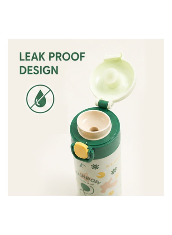 Cocobee-Insulated Stainless Steel Water Bottle, Leakproof, Soft Handle Grip, Odour Free, 500Ml, 3 Years+-Green - Image 2