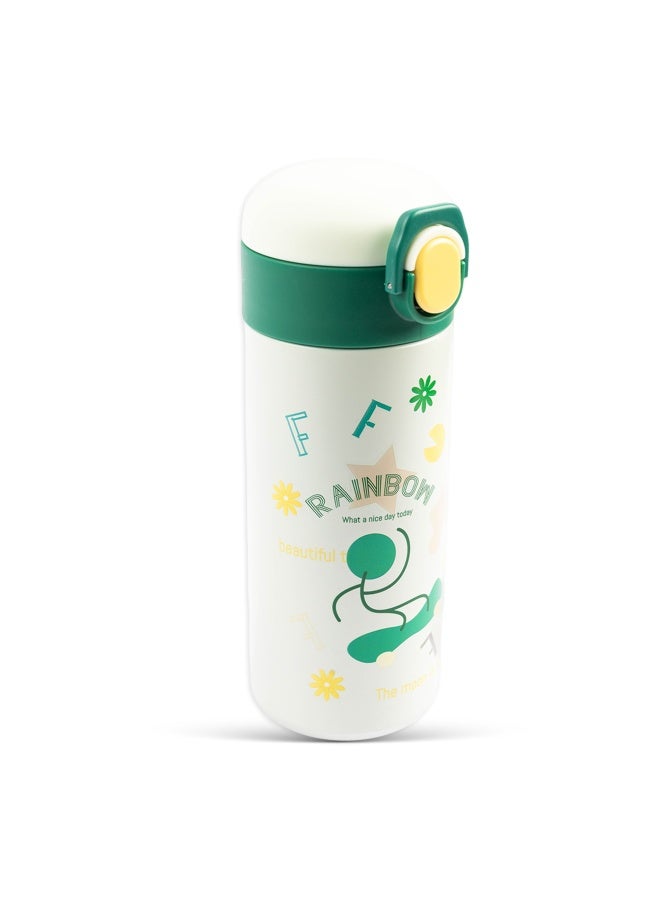 Cocobee-Insulated Stainless Steel Water Bottle, Leakproof, Soft Handle Grip, Odour Free, 500Ml, 3 Years+-Green - Image 1