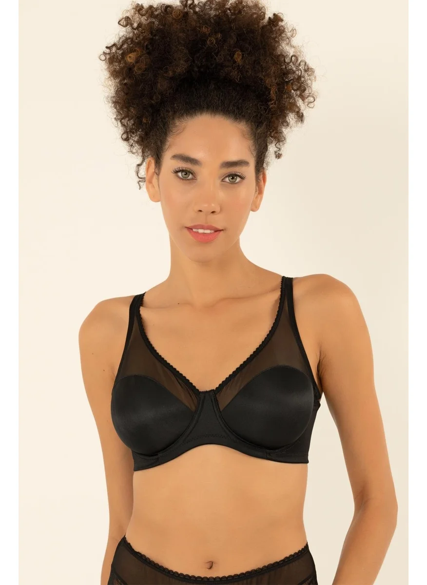 دو رى مى Minimizer Tulle Detailed Unpadded Bra