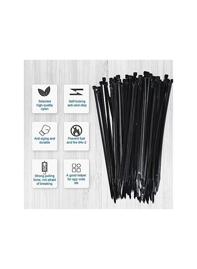 Green Tiger Black Cable Tie Zip Self Adhesive Mounts Set, Cable Base Holders with Multi-Purpose Sticky Pads 100 sets - Image 4