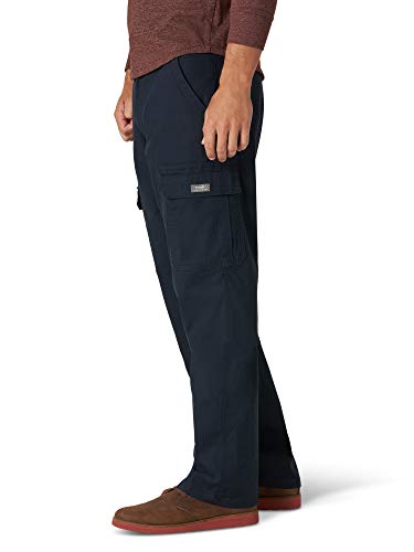 Wrangler Authentics Men's Big & Tall Relaxed Fit Stretch Cargo Pant, Navy, 46W x 32L - Image 3