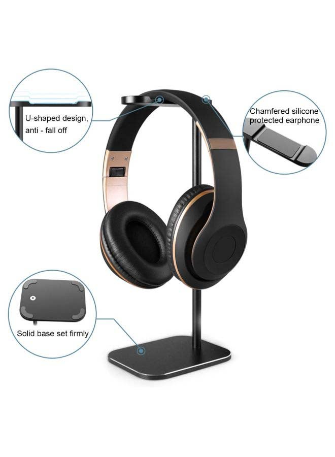 Loquat Portable Headphone Desktop Stand Aluminum Alloy Tablet Stand Black  - Image 2