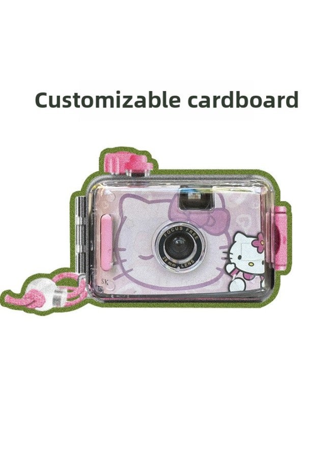 Custom Waterproof Fool Sport Non Disposable Film Camera Retro Film Student Kids Camera-Color:woof Samoyed Illustration  - Image 4