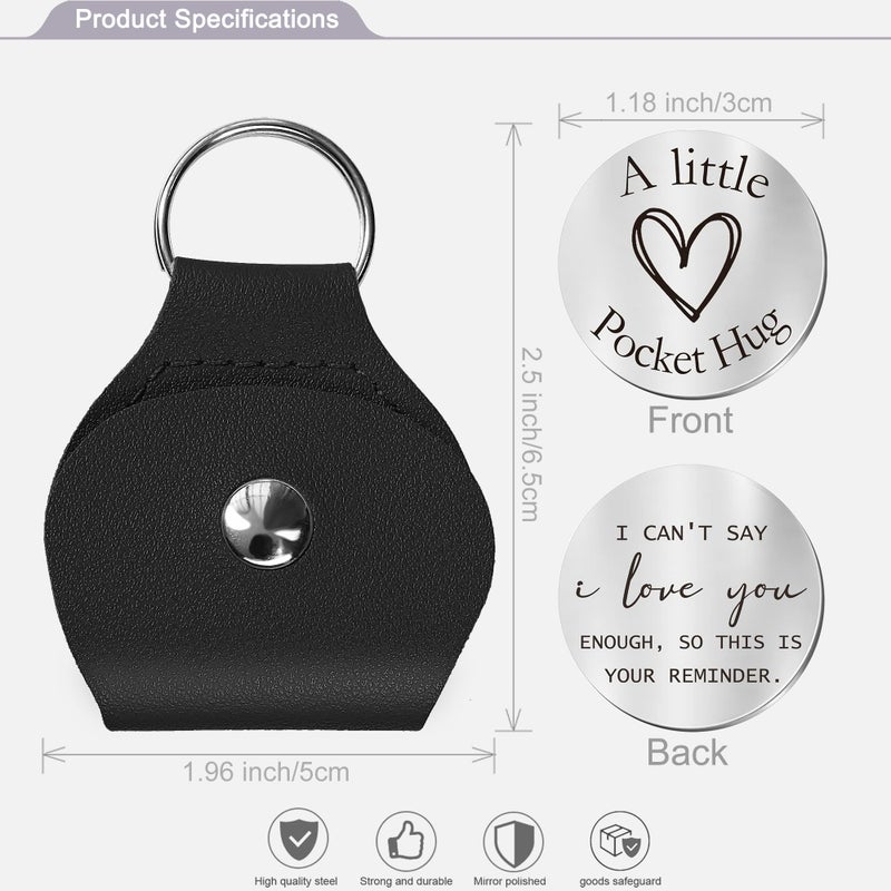 CINDYHE Pocket Hug Token keychain Gifts for Men Women Him Her Dad Mom Son Daughter Brothers Sisters Teacher Boy Girl Friends (This is your reminder) - Image 2