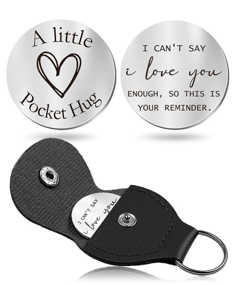 CINDYHE Pocket Hug Token keychain Gifts for Men Women Him Her Dad Mom Son Daughter Brothers Sisters Teacher Boy Girl Friends (This is your reminder) - Image 1