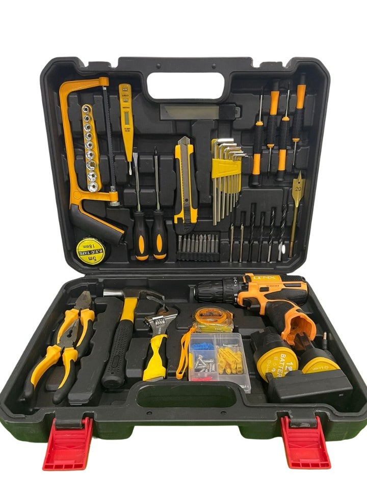 Denx - Cordless screwdriver set of 44 pieces with bag - Image 1