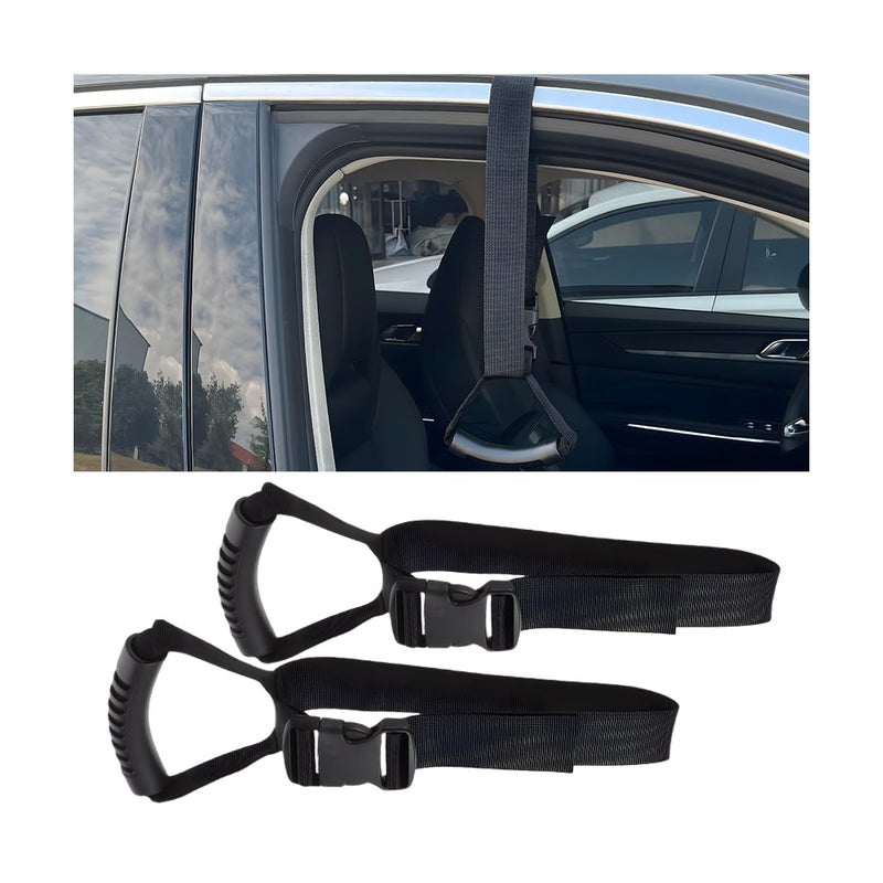BESULEN 2PCS Car Grab Handle for Elderly Disabled Adjustable Auto Safety Handle Standing Aid Portable Vehicle Support Grab Bar Mobility Assist Device Universal for RV SUV Truck - Image 3