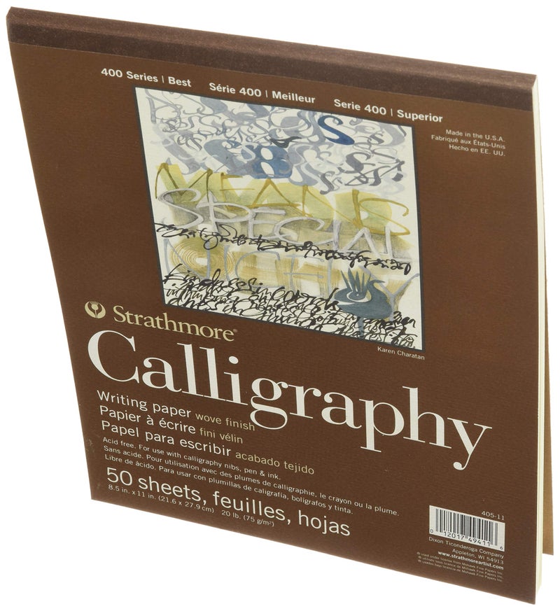 Strathmore STR 50 Sheet Tape Bound Calligraphy Pad 85 by 11 White - Image 3