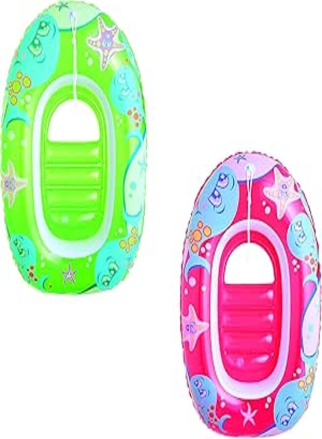 Bestway 34037 sea creatures-printed inflatable boat - assorted colors