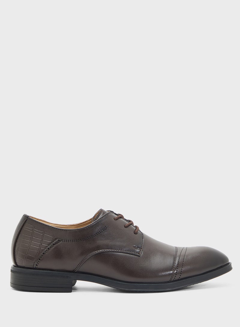 Robert Wood Embossed Texture Formal Lace Ups  - Image 1