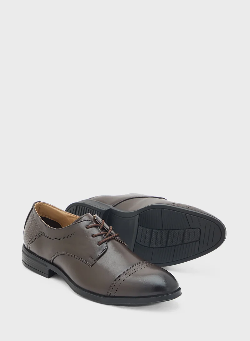 Robert Wood Embossed Texture Formal Lace Ups