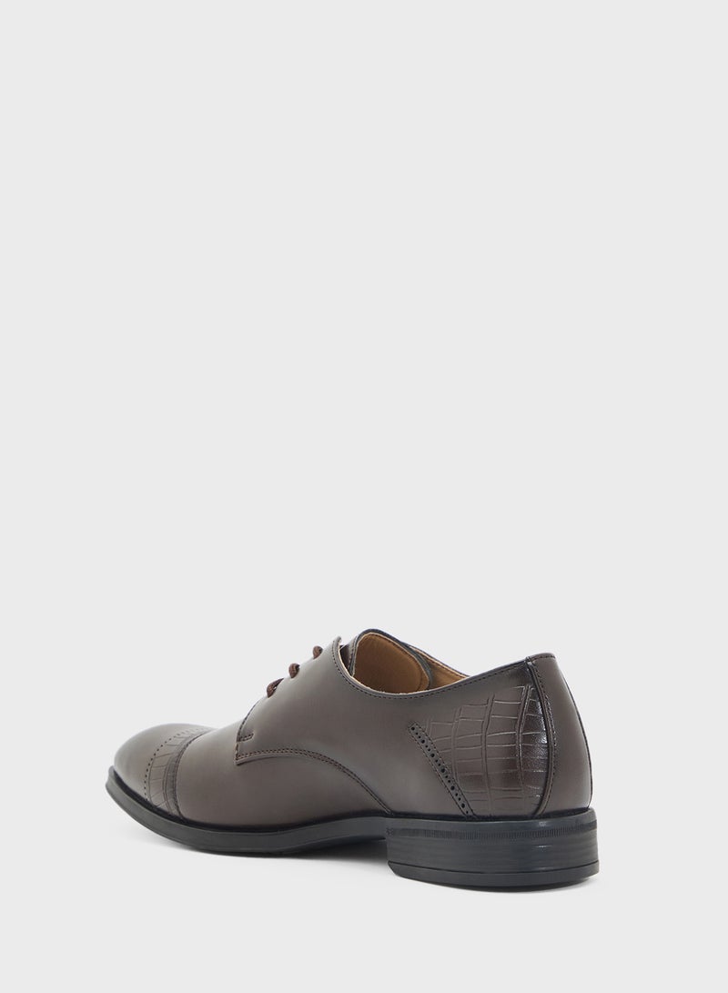 Robert Wood Embossed Texture Formal Lace Ups  - Image 2
