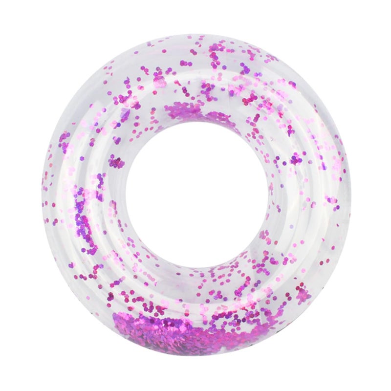 Inflatable PVC Swim Ring with Sequins 85cm Diameter Adult Swimming Training Float for Pool - Image 2