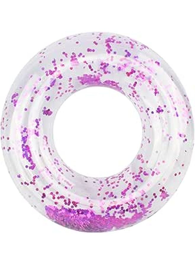 Inflatable PVC Swim Ring with Sequins 85cm Diameter Adult Swimming Training Float for Pool - Image 1
