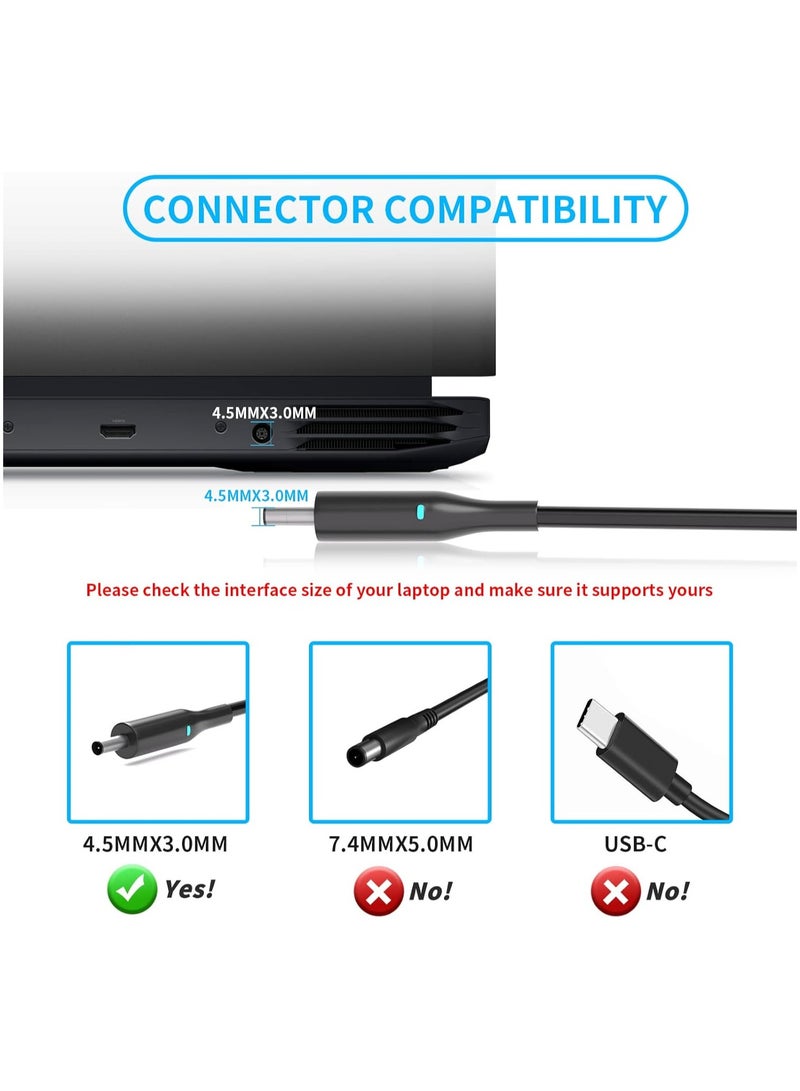 Laptop Charger 130W AC Adapter – Compatible with Dell XPS 15, Inspiron, Precision Models – Barrel Connector - Image 2