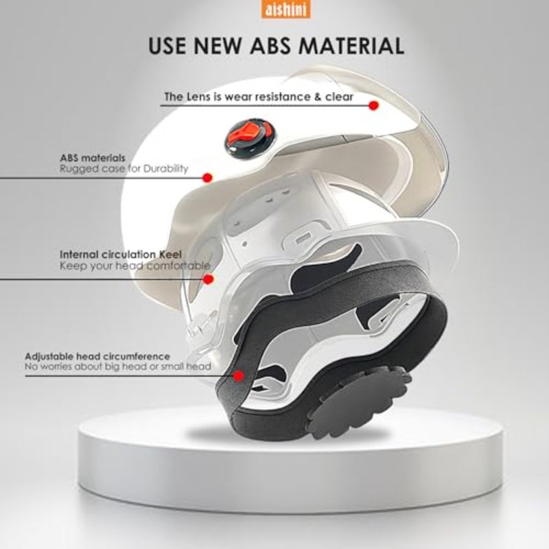 Bike Helmet Mountain and Road Bicycle Helmets for Men Women with Clear Visor Removable Goggle, Cycling Helmet, Adult Vespa Helmet, Multi-Sport Protection for Skating, Scooter, Skateboarding - Image 5