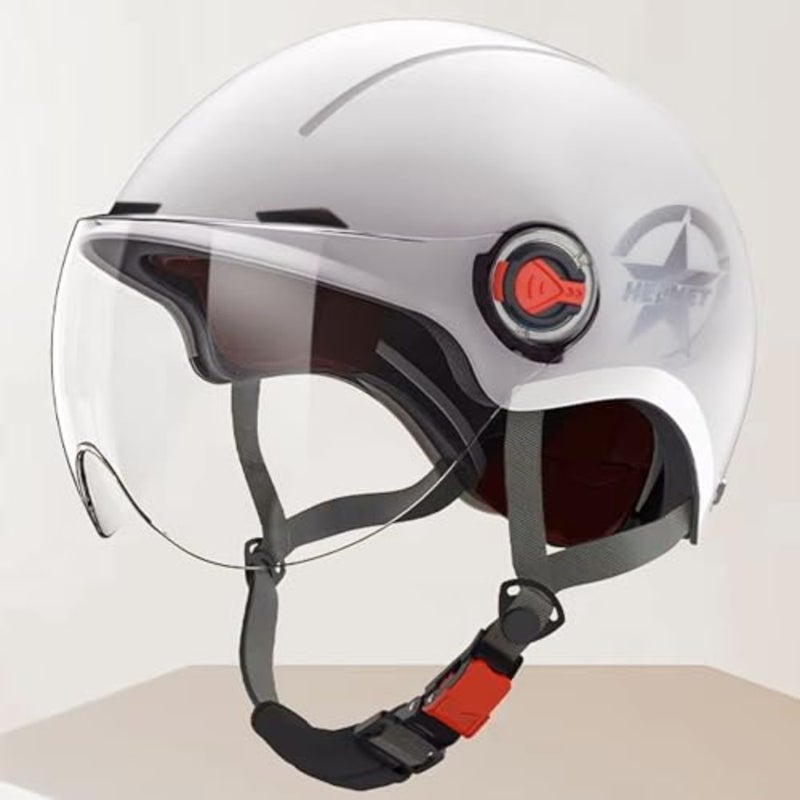 Bike Helmet Mountain and Road Bicycle Helmets for Men Women with Clear Visor Removable Goggle, Cycling Helmet, Adult Vespa Helmet, Multi-Sport Protection for Skating, Scooter, Skateboarding - Image 1