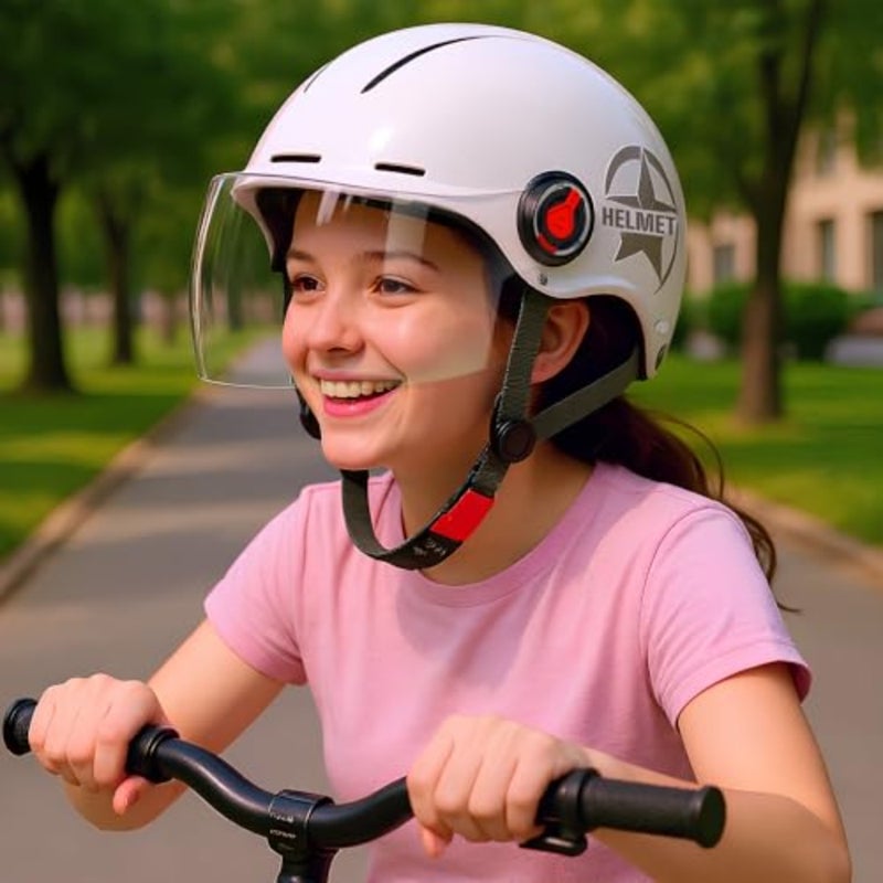 Bike Helmet Mountain and Road Bicycle Helmets for Men Women with Clear Visor Removable Goggle, Cycling Helmet, Adult Vespa Helmet, Multi-Sport Protection for Skating, Scooter, Skateboarding - Image 3