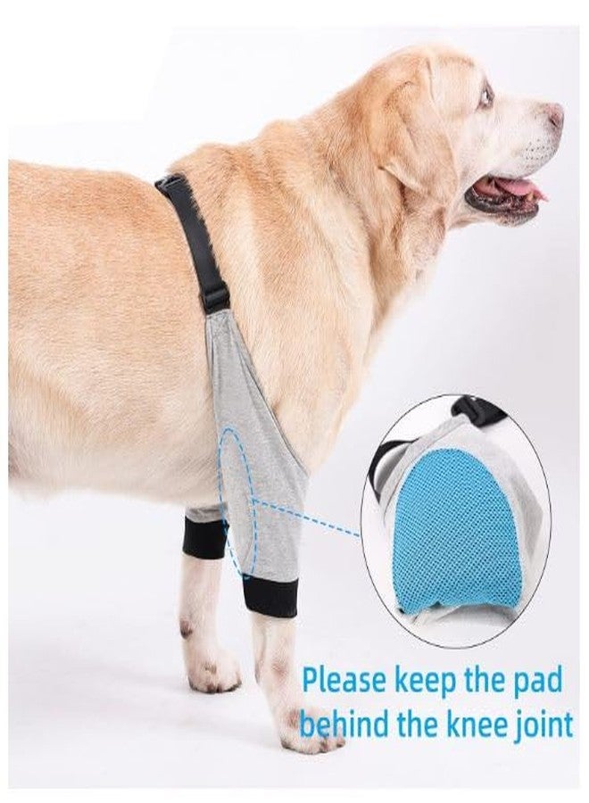 GUDAPATI® Dog Elbow Protector for Calluses | Front Leg Recovery Suit | Elbow Cover Sleeve for Dogs | Grey Large (L) | Alternative to Cone Collar | Dog Elbow Brace - Image 4