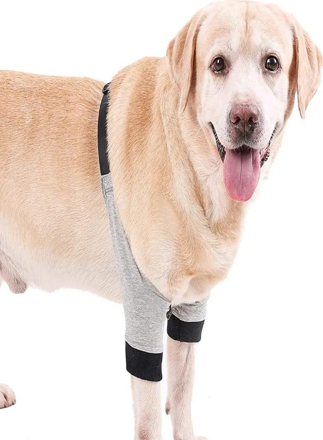 GUDAPATI® Dog Elbow Protector for Calluses | Front Leg Recovery Suit | Elbow Cover Sleeve for Dogs | Grey Large (L) | Alternative to Cone Collar | Dog Elbow Brace - Image 1