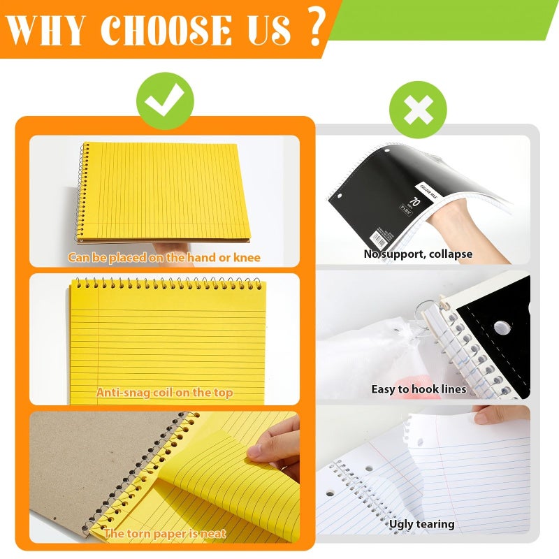 6 قطع دفاتر ملونة متعددة الألوان Spiral Bound م bound (ربما تحتاج إلى تأكيد على صحة الترجمة)، ورق المحاماة، ورق التصوير، المتعلقات المدرسية. - Image 3