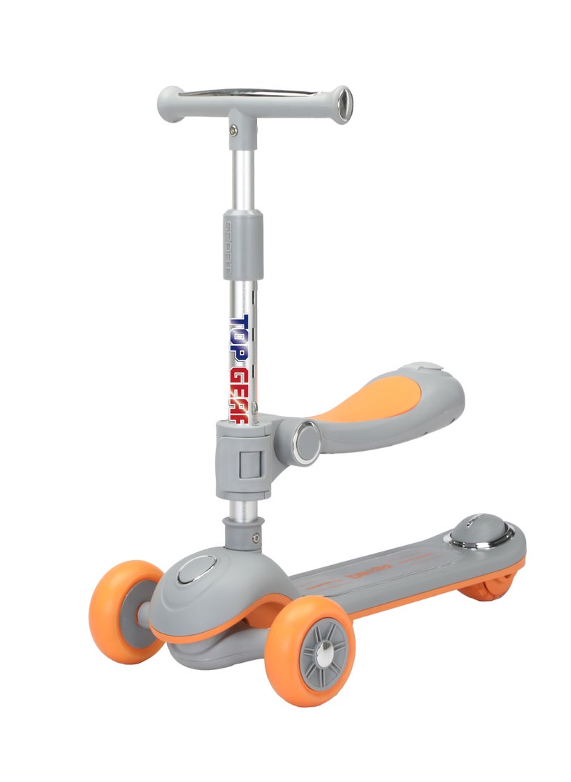 Top Gear Top Gear Toddler Scooter/Balance Bike TG 8027 with Music & Light, Ride On Toys for 2-12 Years - Grey  - Image 1