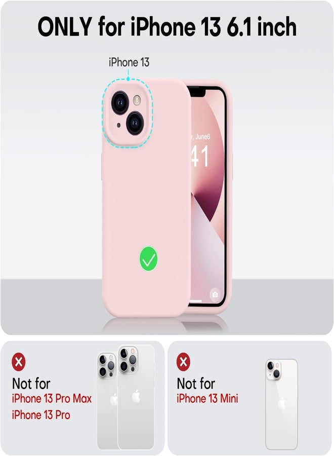 Vooii Compatible with iPhone 13 Case, Liquid Silicone Upgrade [Camera Protection] [Soft Anti-Scratch Microfiber Lining] Shockproof Phone Case for iPhone 13 6.1 inch - Chalk Pink - Image 5