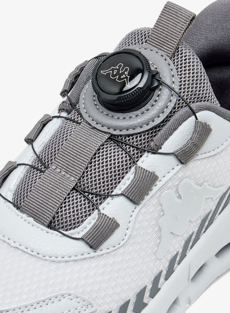 Kappa Boys' Logo Textured Sports Shoes with Rotating Buckle Closure - Image 4
