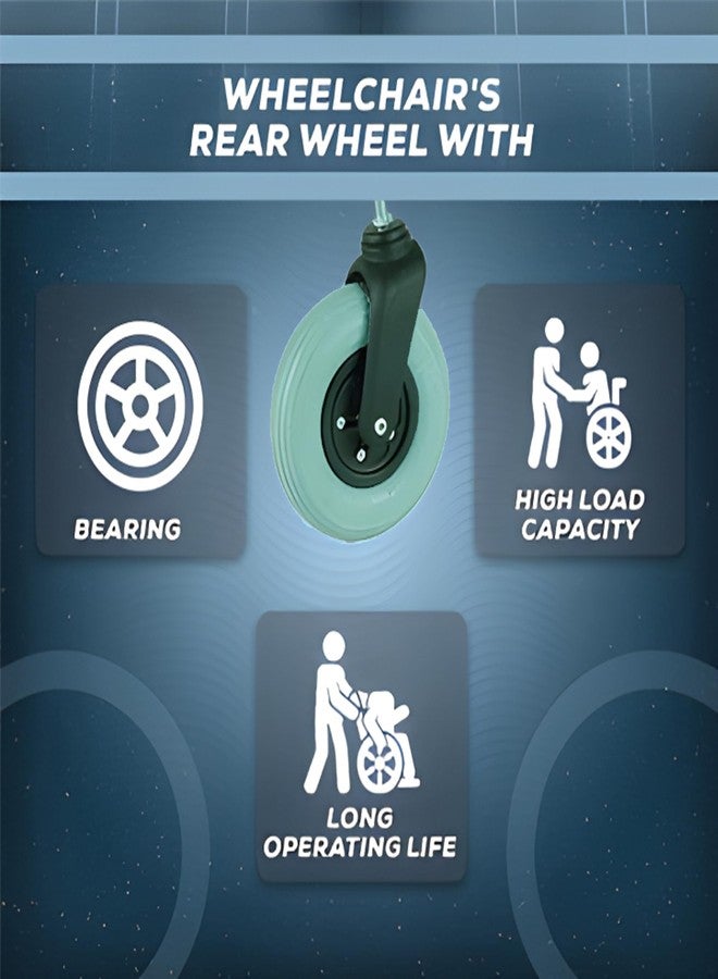 SMARTCARE 20 cm Diameter Electronic Wheelchair Front Wheel (Grey) - Enhance Your Mobility - Image 4