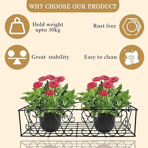 Niyara || Metal Planter Stand || Plant Stand for Pots|| Outdoor Plant Stand (Floral design, 24 inch) - Image 3