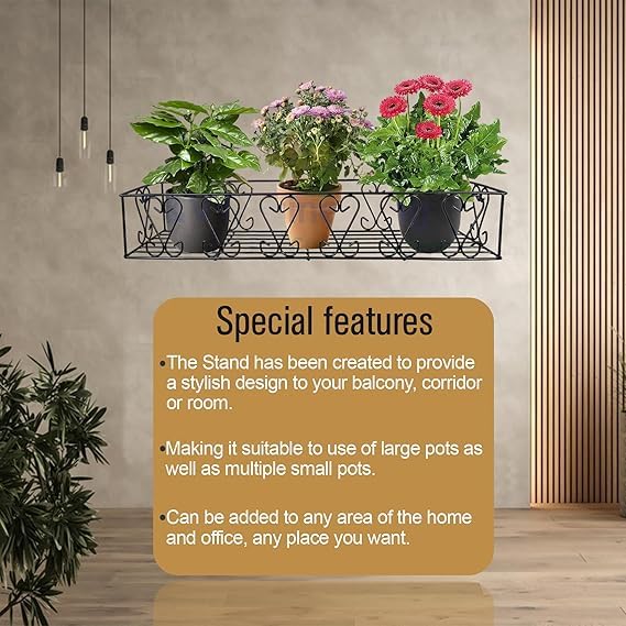 Niyara || Metal Planter Stand || Plant Stand for Pots|| Outdoor Plant Stand (Floral design, 24 inch) - Image 4