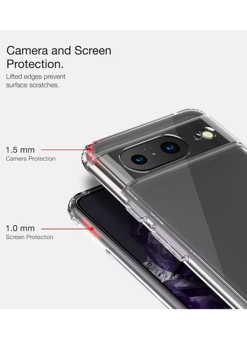 Google Pixel 8 Clear Case Soft Flexible Slim fit Lightweight TPU Transparent Back Cover with Camera Protection Designed for Google Pixel 8  - Image 4