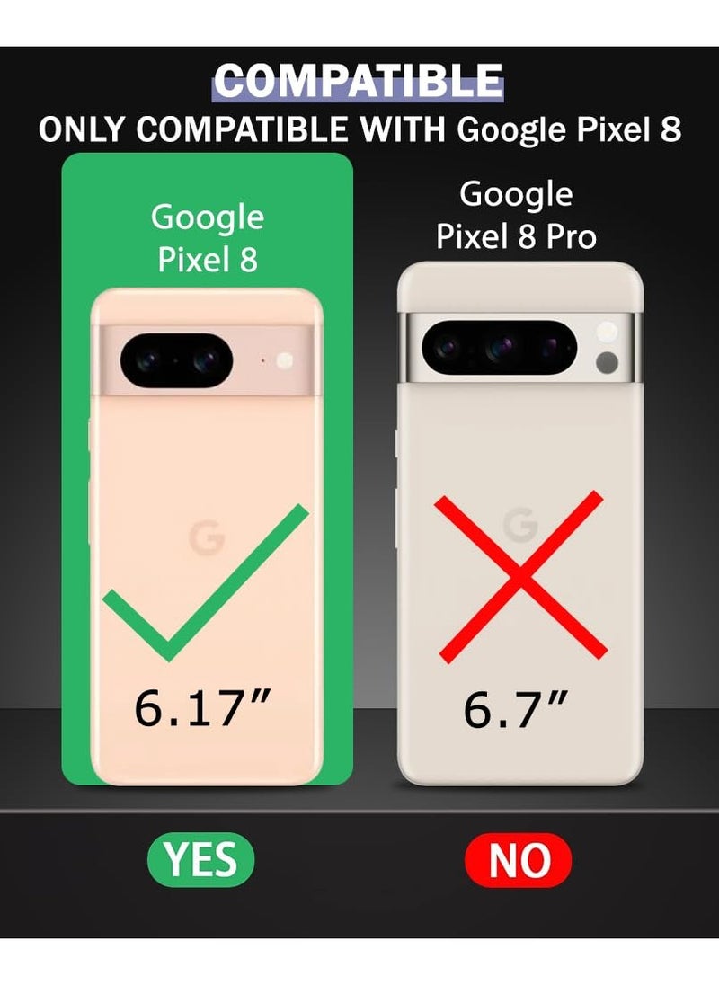 Google Pixel 8 Clear Case Soft Flexible Slim fit Lightweight TPU Transparent Back Cover with Camera Protection Designed for Google Pixel 8  - Image 2