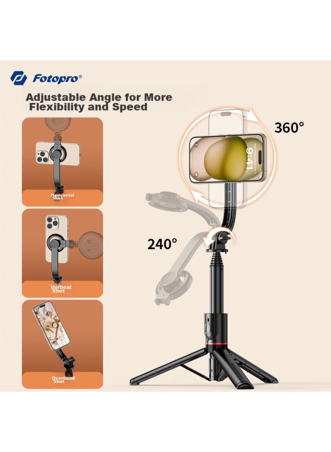 Fotopro Tl-702 Portable Compact Expandable Magnetic Tripod For Phone, Bluetooth, And - Image 3