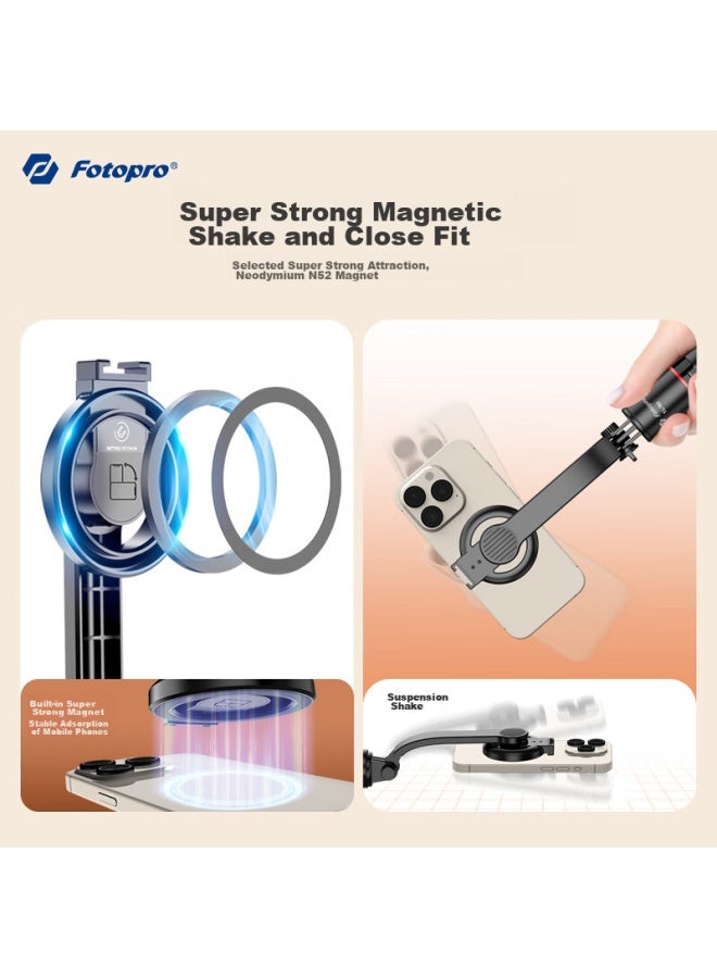 Fotopro Tl-702 Portable Compact Expandable Magnetic Tripod For Phone, Bluetooth, And - Image 2