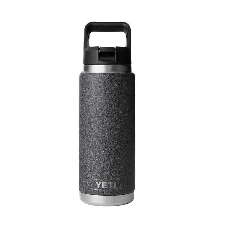 YETI YETI Rambler 26 oz Bottle  Vacuum Insulated  Stainless Steel with Straw Cap  Black Stone  - Image 3