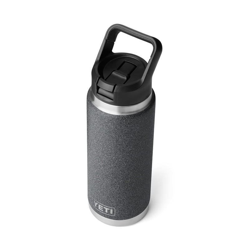 YETI YETI Rambler 26 oz Bottle  Vacuum Insulated  Stainless Steel with Straw Cap  Black Stone  - Image 5