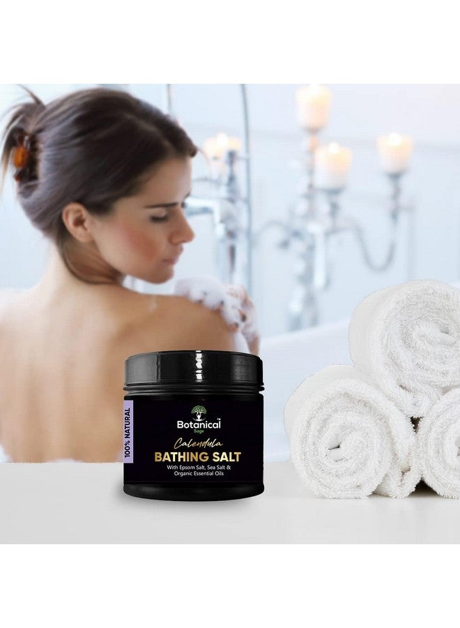 LEANBEING Botanical sage - Calendula Bathing Salt 1kg(pack of 2) for body & foot spa | Calming, Relaxing, Aromatherapy | Infused with essential oils - Image 3