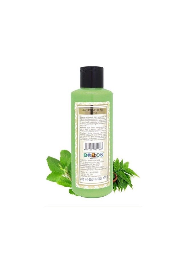 KHADI MEGHDOOT Antidandruff Sat Shampoo With Extract Of Neem Tulsi For Dry Hairs (210 Ml)  - Image 3