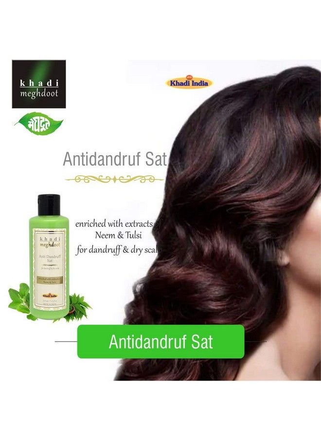 KHADI MEGHDOOT Antidandruff Sat Shampoo With Extract Of Neem Tulsi For Dry Hairs (210 Ml)  - Image 4